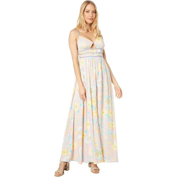 New Free People Wisteria Maxi Dress Light Combo Size Large - Picture 3 of 11